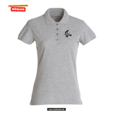 Clique BASIC Polo - Damen - grey melange - Druck beidseitig - Oberschule Braunlage