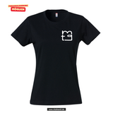 Clique BASIC T- Damen - schwarz - beidseitig bedruckt - back print - Maria Theresia Gymnasium Augsburg