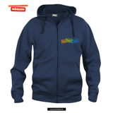 Clique BASIC Hoody Full zip - Uni - dark navy - beidseitig bedruckt - Verbundsschule Everswinkel