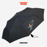 FARE Mini-Taschenschirm - schwarz - Lichtenstein-Rother-Grundschule Augsburg - Logo farbig