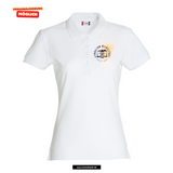 Clique BASIC Polo - Damen - weiß - Druck beidseitig - Michelstadt Gymnasium