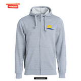 Clique BASIC Hoody Full zip - Uni - grau meliert - beidseitig bedruckt - Steinmühle Marburg