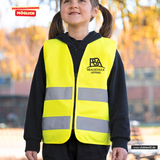 Korntex Warnweste Kids - neon - Realschule Affing - Logo schwarz