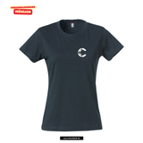 Clique BASIC T - Damen - dark navy - beidseitig bedruckt - Aspach Conrad-Weiser-Schule