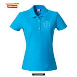 Clique BASIC Polo - Damen - turquoise - Druck beidseitig -  Oldenburg Grundschule Dietrichsfeld