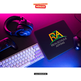 CT Mousepad - schwarz - Realschule Affing - Logo bunt