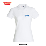 Clique BASIC Polo - Damen - weiß - Druck beidseitig - V2 - St. Bonaventura Dillingen