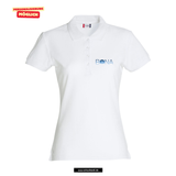 Clique BASIC Polo - Damen - weiß - Druck beidseitig - V4 - BONA - St. Bonaventura FOS