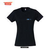 Clique BASIC T- Damen - schwarz - beidseitig bedruckt - V4 - BONA - St. Bonaventura Realschule