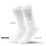 CT Tennissocken - weiß/weiß/bunt - NORD Gymnasium Potsdam - Logo bunt