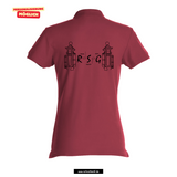 Clique BASIC Polo - Damen - bordeaux - beidseitig bedruckt - Robert Schumann Gymnasium