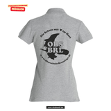 Clique BASIC Polo - Damen - grey melange - Druck beidseitig - Oberschule Braunlage