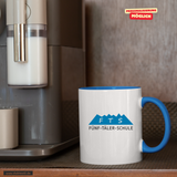 CT Tasse - blau - 5-Täler-Schule - Logo bunt