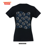 Clique BASIC T- Damen - schwarz - beidseitig bedruckt - back print - Maria Theresia Gymnasium Augsburg