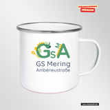 CT Emailletasse - weiß - Grundschule Ambérieu Mering - Logo