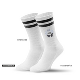 CT Tennissocken - schwarz/weiß/schwarz - Mittelschule Metten - Logo schwarz