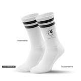 CT Tennissocken - schwarz/weiß/schwarz - NORD Gymnasium Potsdam - Logo schwarz
