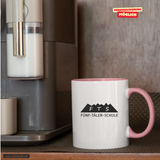CT Tasse - rosa - 5-Täler-Schule - Logo schwarz