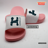 CT Badelatschen - rosa/weiß - Humboldtschule Leipzig - Logo schwarz