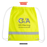 Korntex Gymbag - neon - Grundschule Amberieu Mering - Logo schwarz