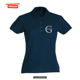 Clique BASIC Polo - Damen - navy- Druck beidseitig - Marion Dönhoff Gymnasium