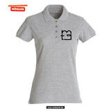 Clique BASIC Polo - Damen - melange - Druck beidseitig - back print - Maria Theresia Gymnasium Augsburg