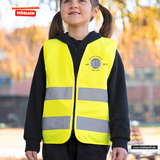 Korntex Warnweste Kids - neon - Glonntal Realschule - Logo since schwarz