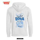 BASIC Hoody - Kinder - weiß - Druck beidseitig - V2 - St. Bonaventura Dillingen Gymnasium