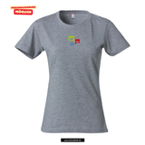 Clique BASIC T - Damen - grau meliert - beidseitig bedruckt - Oskar-Schwenk-Schule