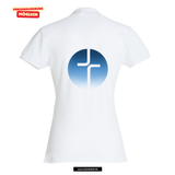Clique BASIC Polo - Damen - weiß - Druck beidseitig - V4 - BONA - St. Bonaventura FOS