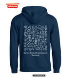 BASIC Hoody - Kinder - navy - Druck beidseitig - Marion Dönhoff Gymnasium