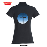 Clique BASIC Polo - Damen - schwarz - Druck beidseitig - V4 - BONA -  St. Bonaventura Realschule