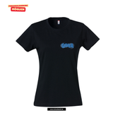 Clique BASIC T- Damen - schwarz - beidseitig bedruckt - V2 - St. Bonaventura Dillingen Gymnasium