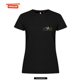 Clique BASIC Polo - Damen - schwarz - Druck beidseitig - Holbein Gymnasium Augsburg