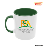 CT Tasse - grün - Realschule Affing - Logo farbig