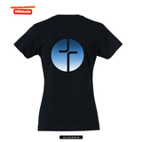 Clique BASIC T- Damen - schwarz - beidseitig bedruckt - V4 - BONA - St. Bonaventura Realschule
