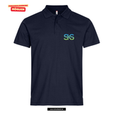 Clique BASIC Polo - Herren -  dark navy - beidseitig bedruckt - Städtische Sekundarschule Straelen
