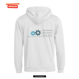 BASIC Hoody - Kinder - weiß - Druck beidseitig - Gottlieb-Daimler-Schule Ludwigsfelde