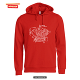 BASIC Hoody - Kinder - rot- Echterdingen Zeppelinschule
