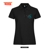 Clique BASIC Polo - Damen - schwarz - Druck beidseitig - Büchen Friedegart Belusa GS