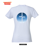 Clique BASIC T- Damen - weiß - beidseitig bedruckt - V4 - BONA - St. Bonaventura