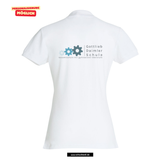 Clique BASIC Polo - Damen - weiß - Druck beidseitig - Gottlieb-Daimler-Schule Ludwigsfelde