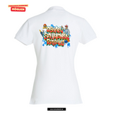 Clique BASIC Polo - Damen - weiß - Druck beidseitig - Oskar-Schwenk-Schule - Logo