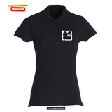 Clique BASIC Polo - Damen - schwarz- Druck beidseitig - Maria Theresia Gymnasium Augsburg