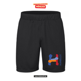 Clique BASIC Active Short - Kinder - schwarz - Humboldtschule Leipzig - Logo bunt
