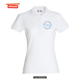 Clique BASIC Polo - Damen - weiß  - Marion Dönhoff Gymnasium - Logo blau
