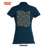 Clique BASIC Polo - Damen - dark navy - Druck beidseitig - back print - Maria Theresia Gymnasium Augsburg