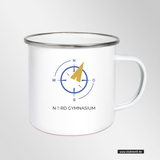 CT Emailletasse - weiß - NORD Gymnasium Potsdam - Logo bunt