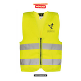 Korntex Warnweste Kids - neon - Grundschule Steppach - Logo schwarz