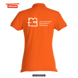 Clique BASIC Polo - Damen - blutorange - Druck beidseitig - Maria Theresia Gymnasium Augsburg
